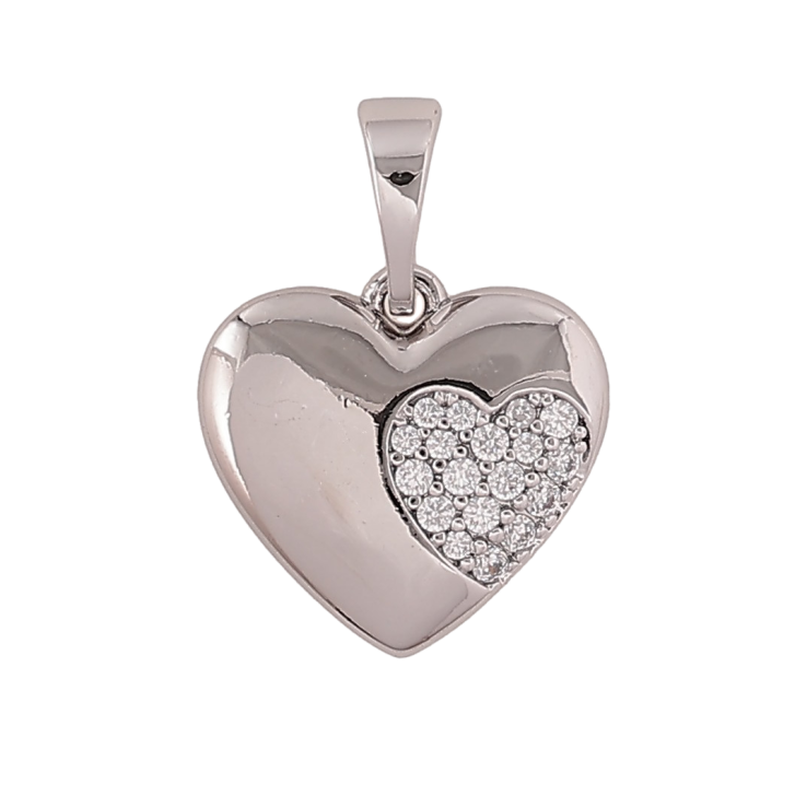 Кулон Xuping колір Родій "Серце з кристалами" для ланцюжка до 5мм фото №25 Кулон Xuping колір Родій "Серце з кристалами" для ланцюжка до 5мм фото №25