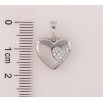 Кулон Xuping колір Родій "Серце з кристалами" для ланцюжка до 5мм фото №2