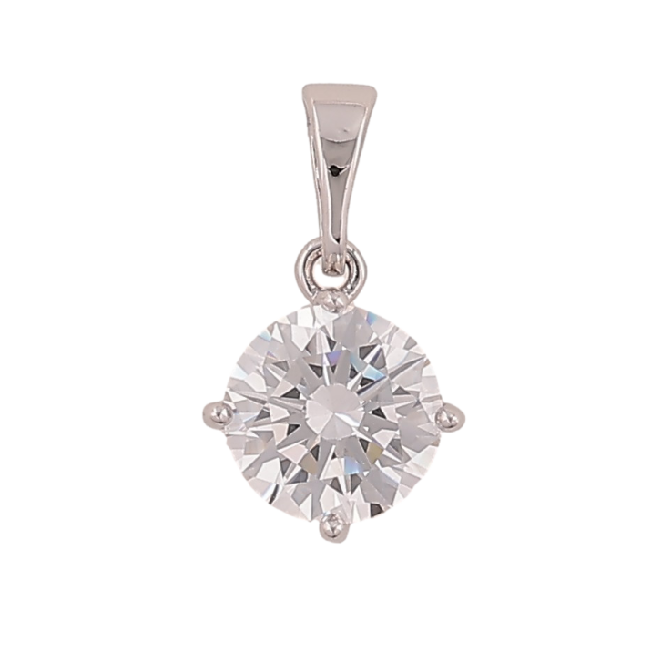 Кулон Xuping цвет Родий "Кристалл, ø 8мм" для цепочки до 5мм фото №12