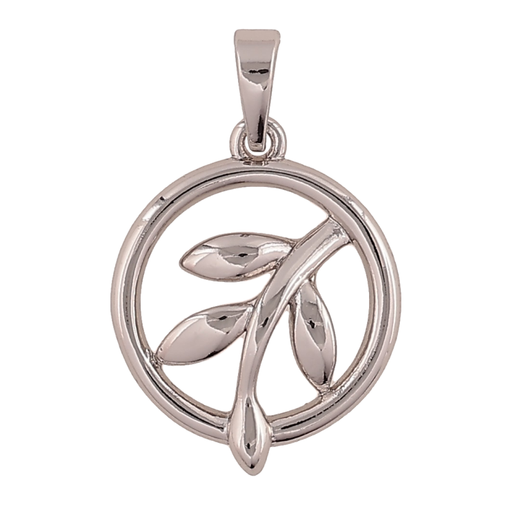 Кулон Xuping колір Родій "Гілочка в колечку" для ланцюжка до 5мм фото №13