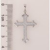 Кулон Xuping колір Родій "Хрест з кристалами" для ланцюжка до 5мм фото №2 Кулон Xuping колір Родій "Хрест з кристалами" для ланцюжка до 5мм фото №2