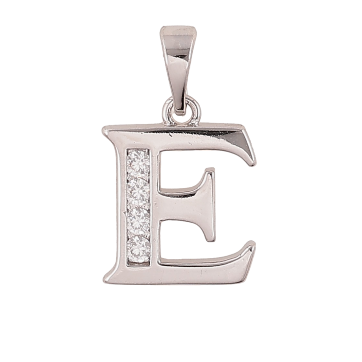 Кулон Xuping цвет Родий "Буква E" для цепочки до 5мм фото №4 Кулон Xuping цвет Родий "Буква E" для цепочки до 5мм фото №4