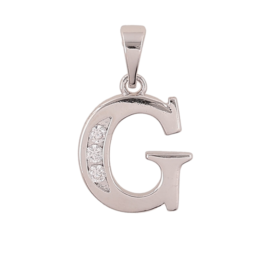 Кулон Xuping цвет Родий "Буква G" для цепочки до 5мм фото №1