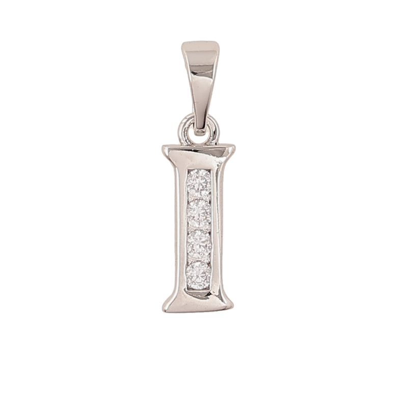 Кулон Xuping колір Родій "Літера I" для ланцюжка до 5мм фото №1