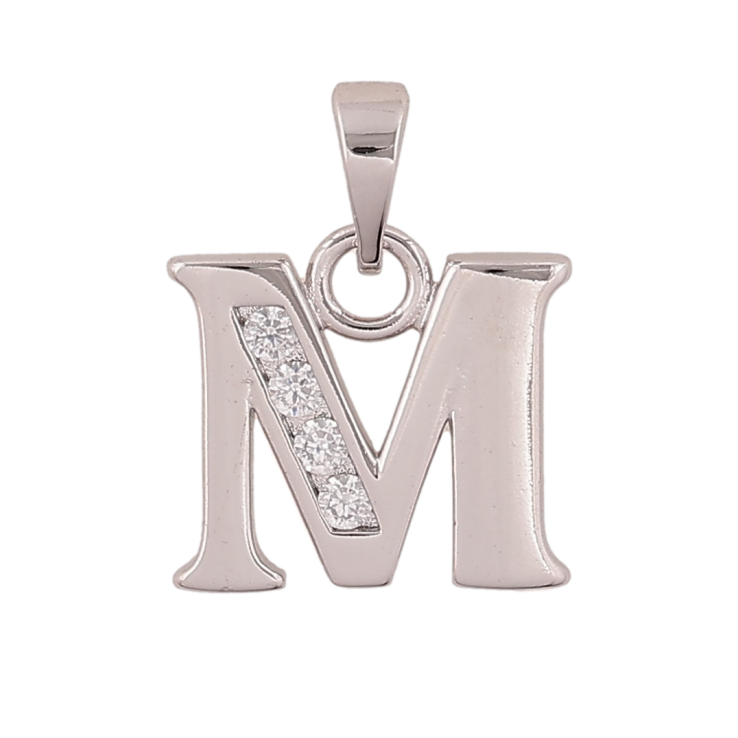 Кулон Xuping цвет Родий "Буква M" для цепочки до 5мм фото №12 Кулон Xuping цвет Родий "Буква M" для цепочки до 5мм фото №12