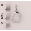 Кулон Xuping цвет Родий "Буква O" для цепочки до 5мм фото №2