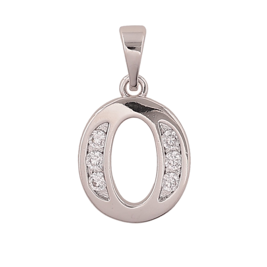 Кулон Xuping цвет Родий "Буква O" для цепочки до 5мм фото №1