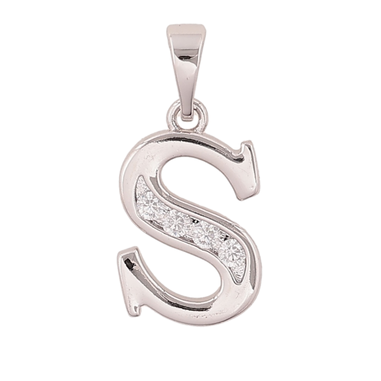 Кулон Xuping цвет Родий "Буква S" для цепочки до 5мм фото №1 Кулон Xuping цвет Родий "Буква S" для цепочки до 5мм фото №1