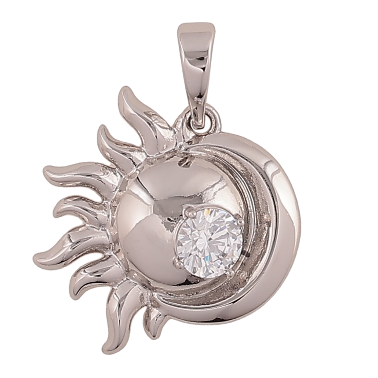 Кулон Xuping колір Родій "Сонце і Місяць" для ланцюжка до 6мм фото №15