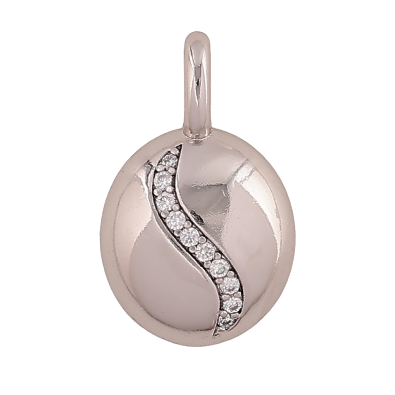 Кулон Xuping колір Родій "Візерунок з кристалами" для ланцюжка до 4мм фото №1 Кулон Xuping колір Родій "Візерунок з кристалами" для ланцюжка до 4мм фото №1