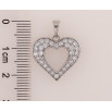 Кулон Xuping колір Родій "Серце з кристалами" для ланцюжка до 5мм фото №2