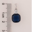 Кулон Xuping цвет Родий "Синий кристалл" для цепочки до 4мм фото №2