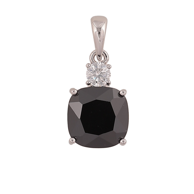 Кулон Xuping цвет Родий "Черный кристалл" для цепочки до 4мм фото №7 Кулон Xuping цвет Родий "Черный кристалл" для цепочки до 4мм фото №7