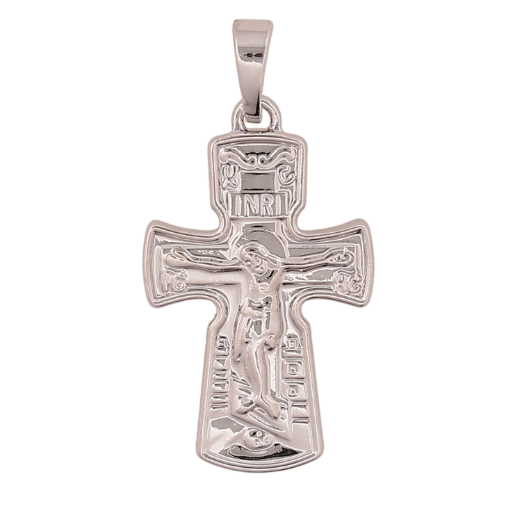 Кулон Xuping колір Родій "Хрест з Розп'яттям" для ланцюжка до 5мм фото №5