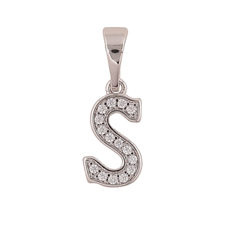 Кулон Xuping цвет Родий "Буква S" для цепочки до 5мм фото №1 Кулон Xuping цвет Родий "Буква S" для цепочки до 5мм фото №1