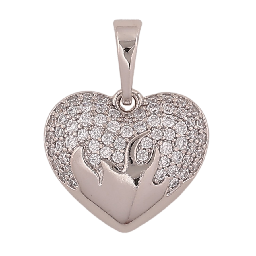 Кулон Xuping цвет Родий "Сердечко" для цепочки до 6мм фото №1