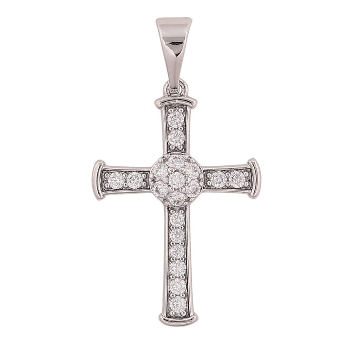 Кулон Xuping колір Родій "Синій кристал" для ланцюжка до 5мм фото №2