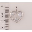 Кулон Xuping цвет Родий "Сердечко с кристаллами" для цепочки до 6мм фото №2