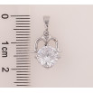 Кулон Xuping колір Родій "Візерунок з кристалом" для ланцюжка до 5мм фото №2