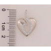 Кулон Xuping колір Родій "Серце з кристалами" для ланцюжка до 3мм фото №2
