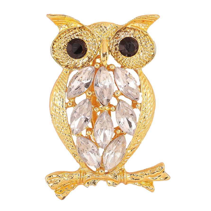 Брошь "Сова со стразами" фото №1 Брошь "Сова со стразами" фото №1