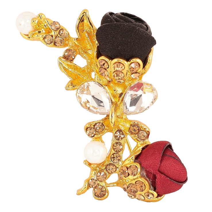 Брошь "Красный и черный цветочки" фото №18 Брошь "Красный и черный цветочки" фото №18