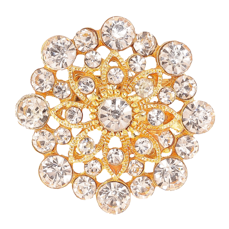 Брошь "Цветок со стразами" фото №15