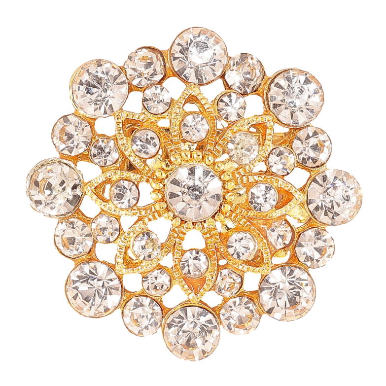 Брошка "Квітка з стразами" фото №1