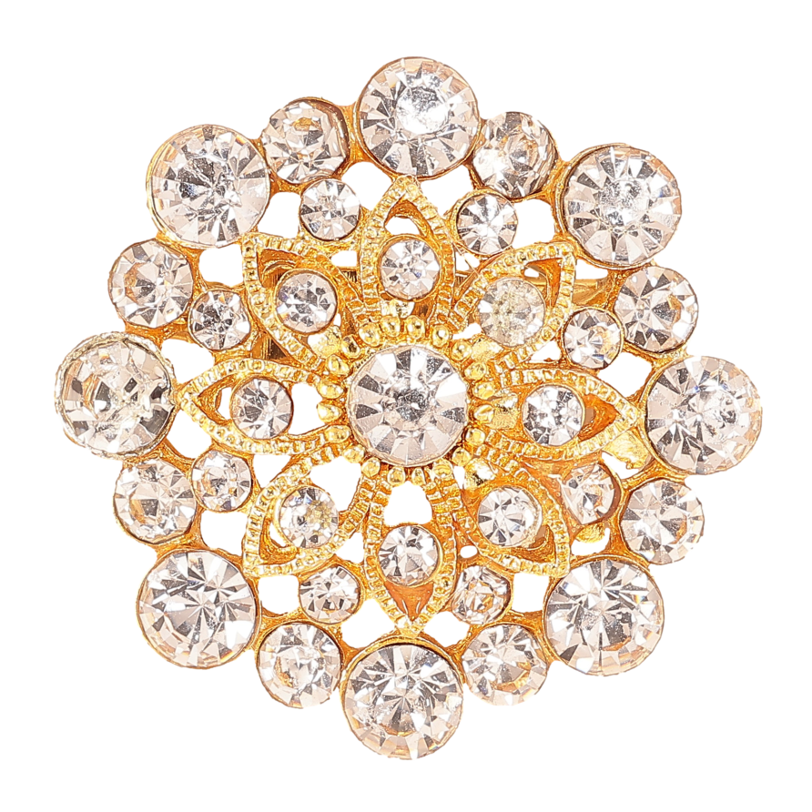 Брошка "Квітка з стразами" фото №1