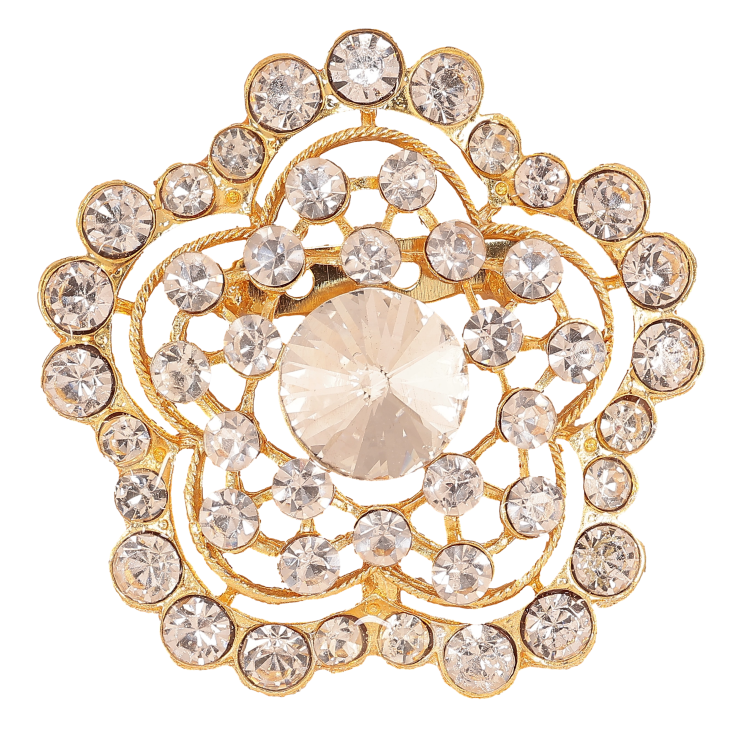 Брошь "Цветок со стразами" фото №17