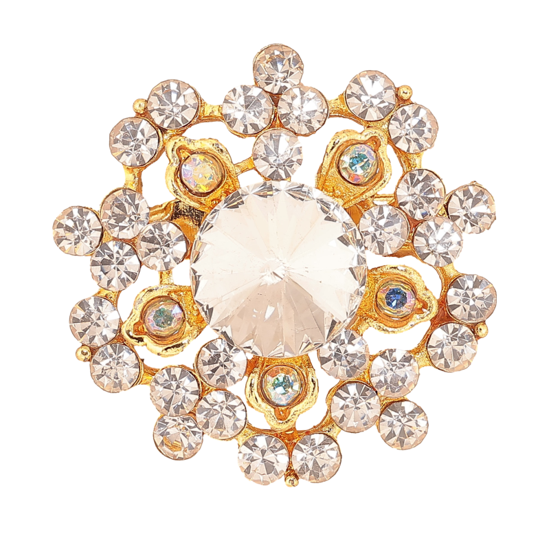 Брошка "Квітка з стразами" фото №1