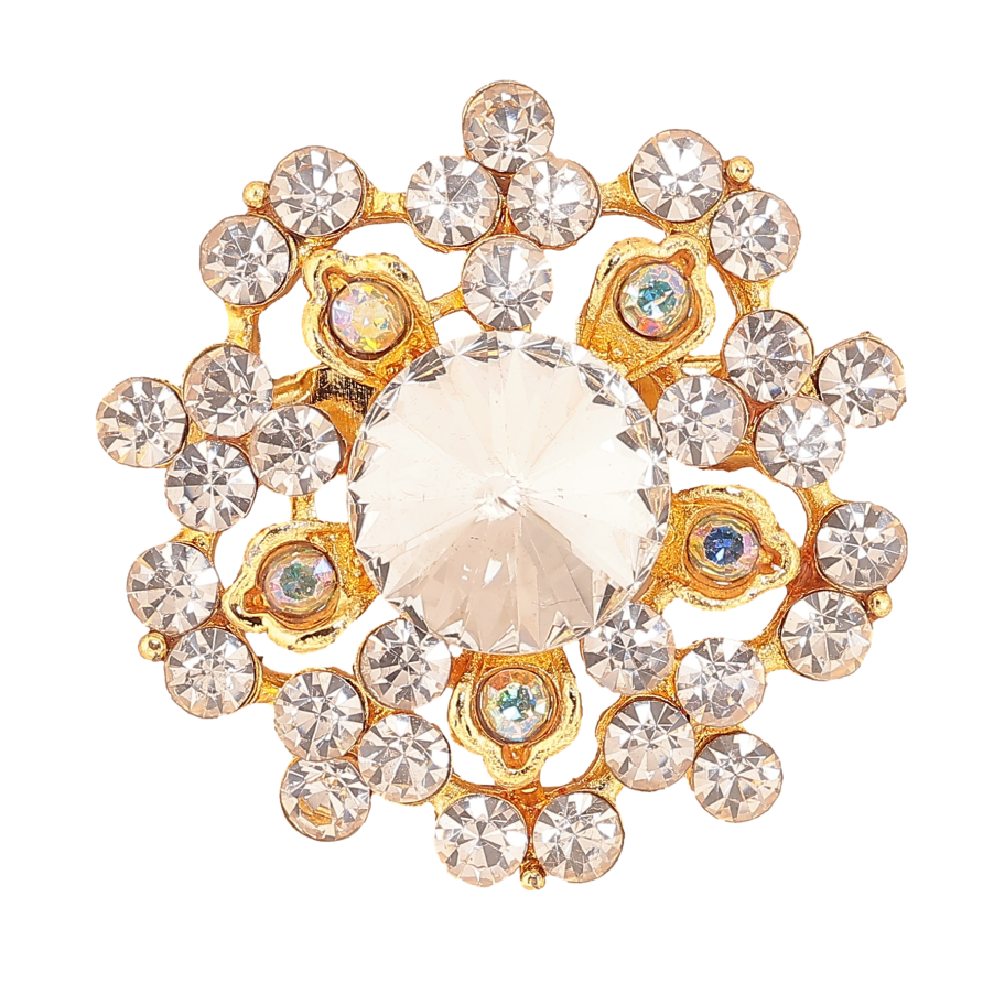 Брошка "Квітка з стразами" фото №1