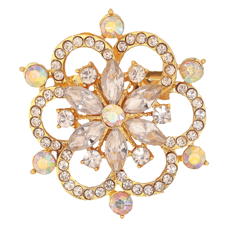 Брошка "Квітка з стразами" фото №3