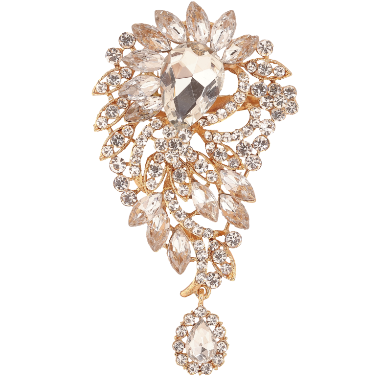 Брошь "Крупная композиция со стразами"  фото №2