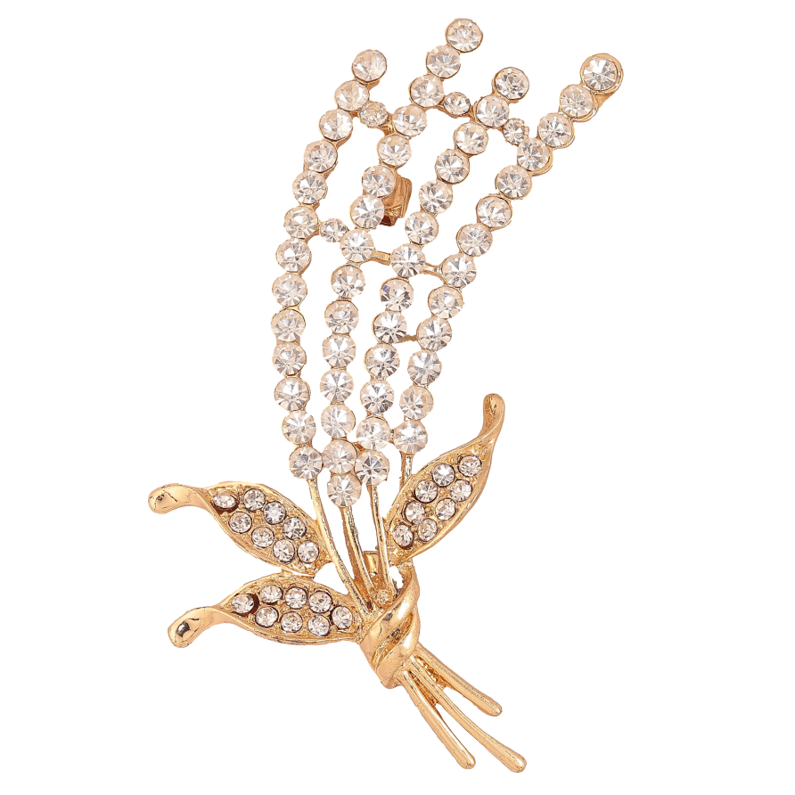 Брошка "Гілочка зі стразами" фото №1