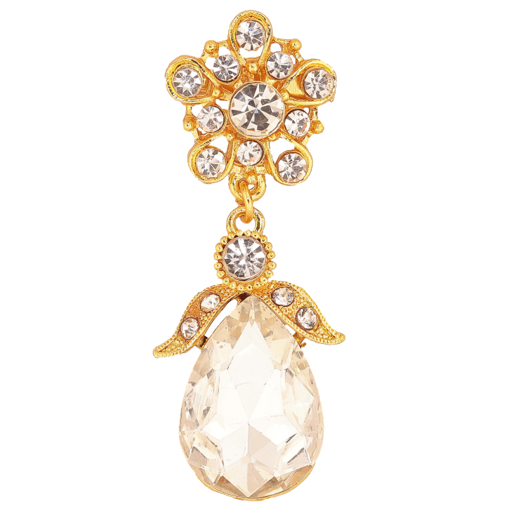 Брошь "Цветочная подвеска со стразами" фото №17