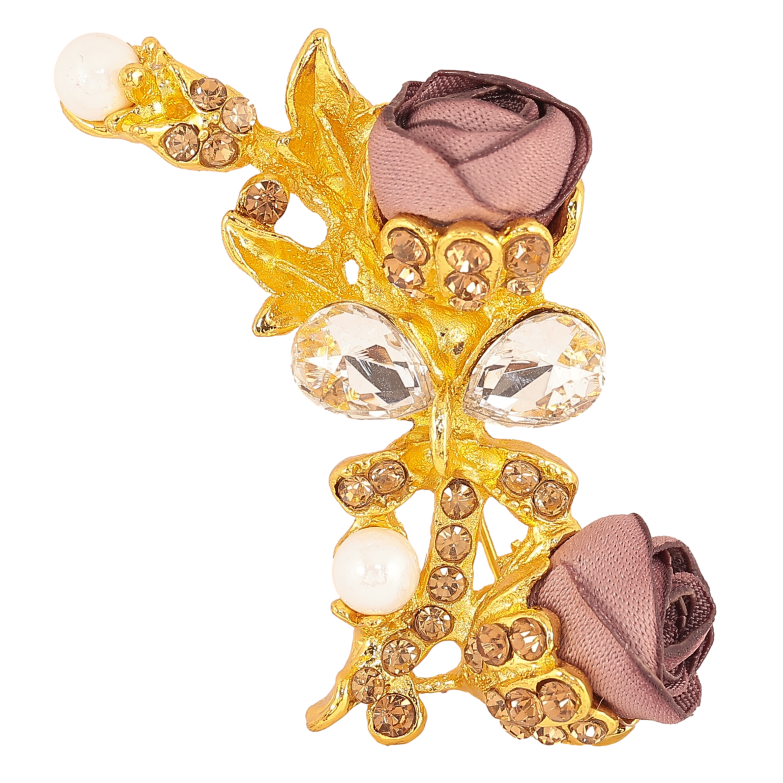 Брошь "Бежевые цветочки" фото №1 Брошь "Бежевые цветочки" фото №1