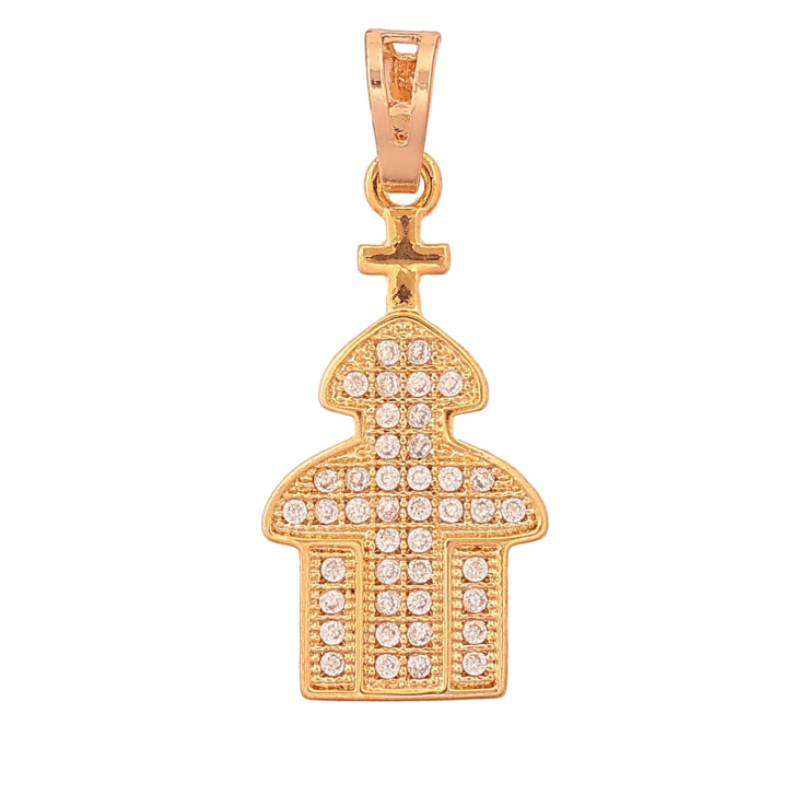 Кулон Xuping колір Позолота 18K "Храм інкрустація кристалами" для ланцюжка до 5мм фото №25