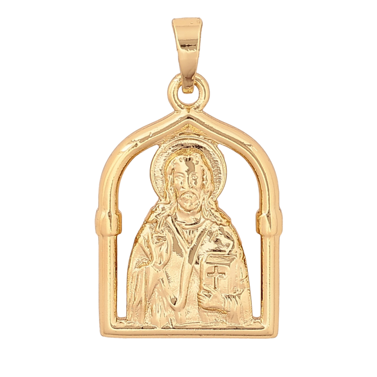 Кулон Xuping цвет Позолота 14К "Ладанка Иисус Христос" для цепочки до 5мм фото №8