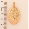 Кулон Xuping цвет Позолота 18K "Ладанка Дева Мария с младенцем" для цепочки до 6мм фото №2