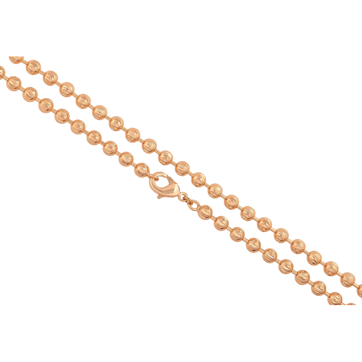 Ланцюжок Xuping M&L колір 18К "Плетіння Перлина з візерунком" довжина 50см х 4мм фото №24