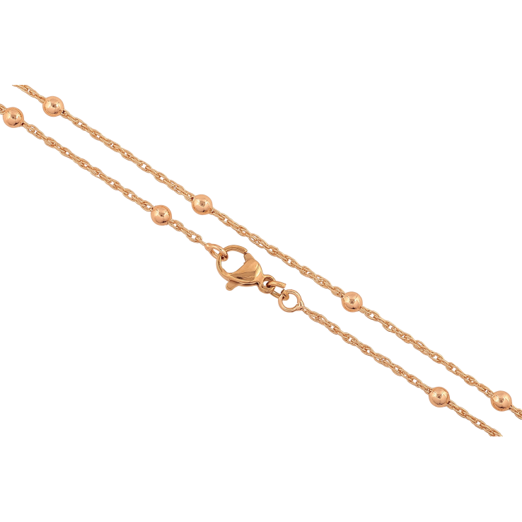 Ланцюжок Xuping M&L колір 18К "Плетіння Кордове з намистинами" довжина 59см х 1.5-3мм фото №5