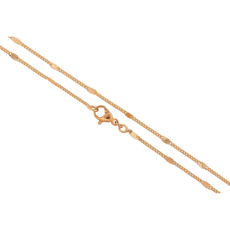 Цепочка Xuping M&L цвет 18К "Плетение Панцирное с прокаткой звездочки" длина 45см х 1.5-2.5мм фото №1 Цепочка Xuping M&L цвет 18К "Плетение Панцирное с прокаткой звездочки" длина 45см х 1.5-2.5мм фото №1