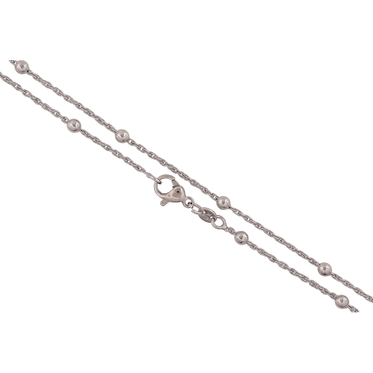 Цепочка Xuping M&L цвет Родий "Плетение Кордовое с бусинами" длина 45см х 3мм фото №15