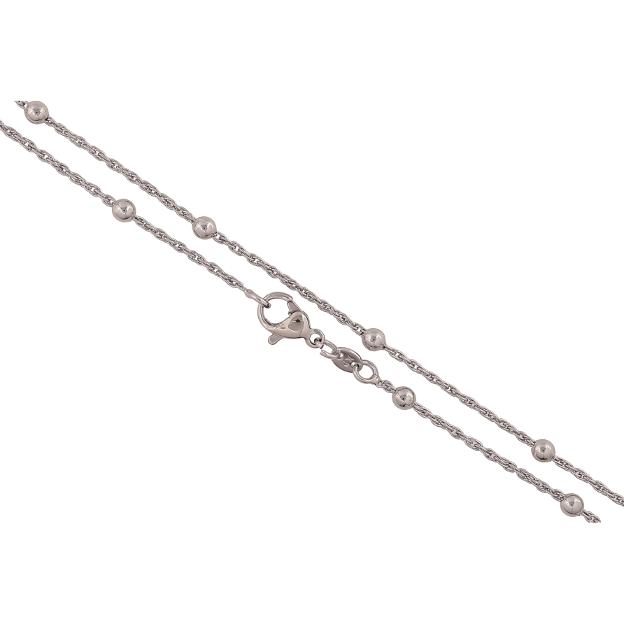 Цепочка Xuping M&L цвет Родий "Плетение Кордовое с бусинами" длина 45см х 3мм фото №1 Цепочка Xuping M&L цвет Родий "Плетение Кордовое с бусинами" длина 45см х 3мм фото №1