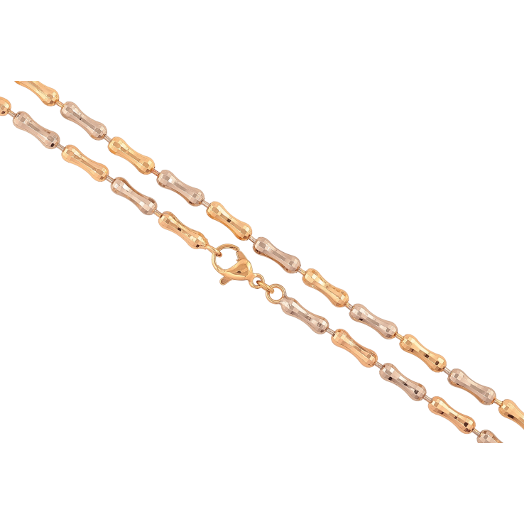 Ланцюжок Xuping колір Позолота 18K + Родій "Плетіння Перлина фантазійна" довжина 45см х 3мм фото №14