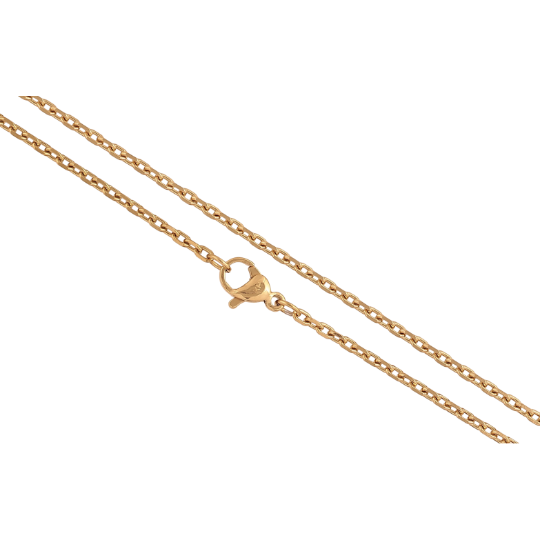 Ланцюжок Xuping ТТМ Stainless Steel колір 14К "Плетіння Якірне з візерунком" довжина 45см х 2мм фото №1 Ланцюжок Xuping ТТМ Stainless Steel колір 14К "Плетіння Якірне з візерунком" довжина 45см х 2мм фото №1