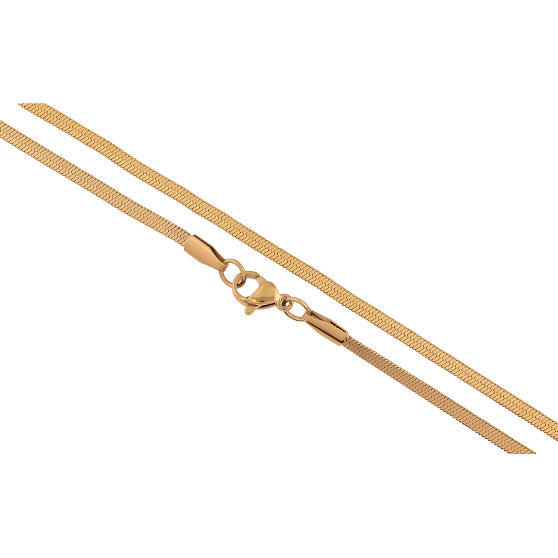 Ланцюжок Xuping ТТМ Stainless Steel колір 14К "Плетіння Снейк" довжина 45см х 2.5мм фото №1