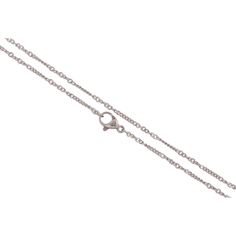 Ланцюжок Xuping ТТМ Stainless Steel колір Родій "Плетіння Панцирне комбіноване" довжина 46см х 1.5-2мм фото №1