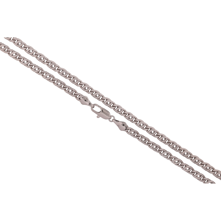 Ланцюжок Xuping колір Родій "Плетіння Пташине Око" довжина 45см х 4мм фото №1